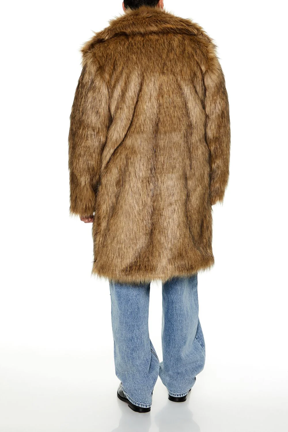 Faux Fur Longline Coat - Image 5