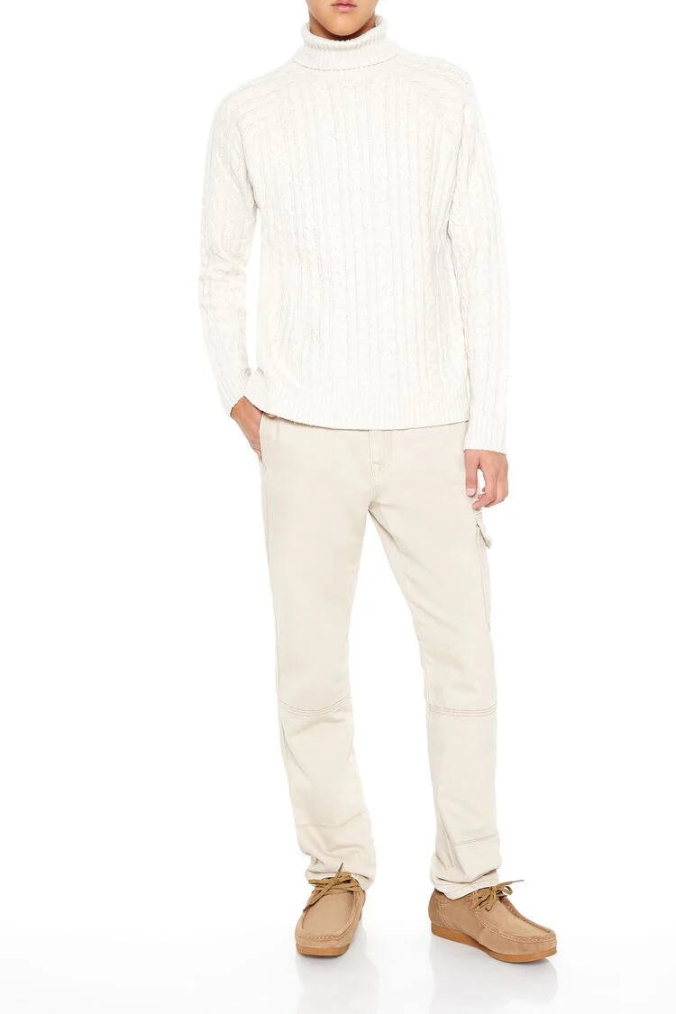 Cable Knit Turtleneck Sweater - Image 2