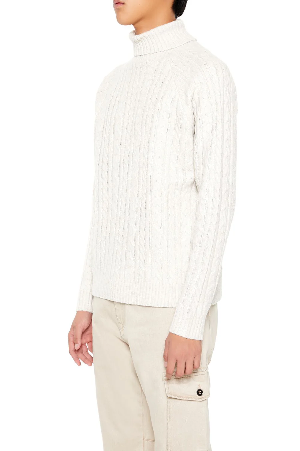 Cable Knit Turtleneck Sweater - Image 3