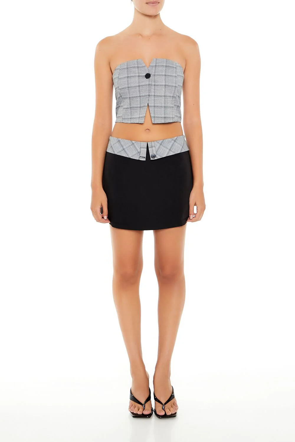 Plaid Crop Top & Mini Skirt Set - Image 7