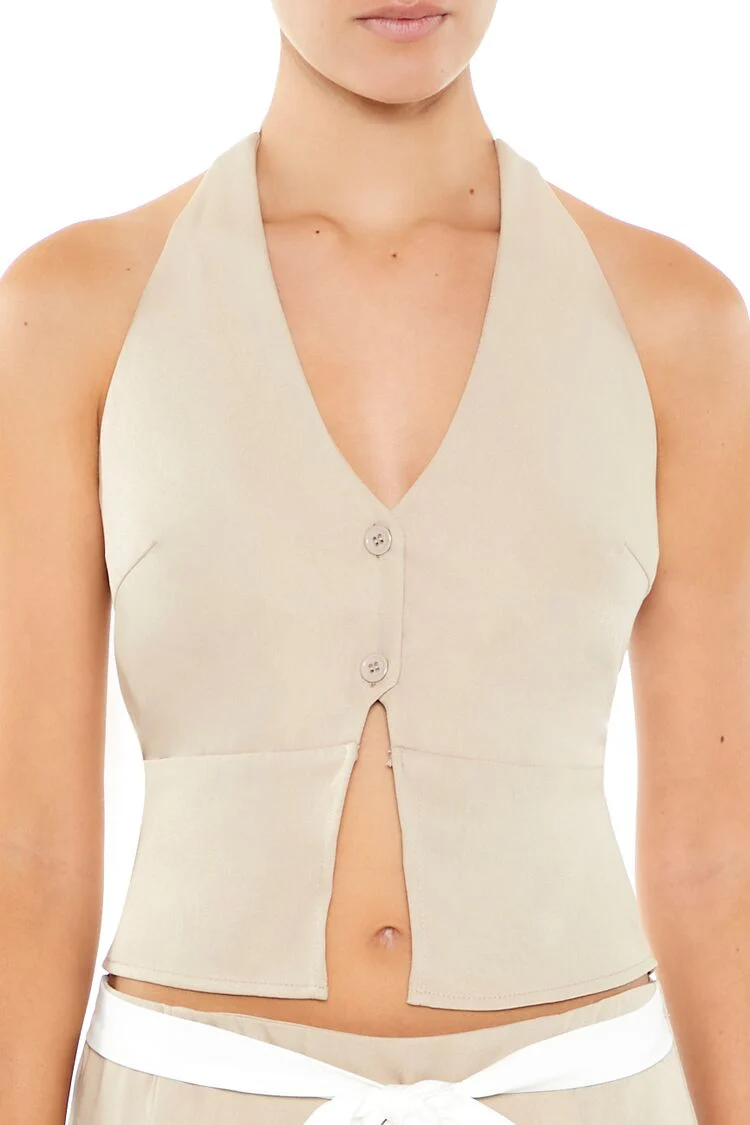 Two-Tone Halter Top & Skirt Set - Image 4