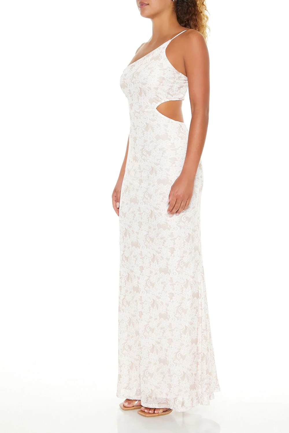 Floral Lace Cutout Maxi Dress - Image 3