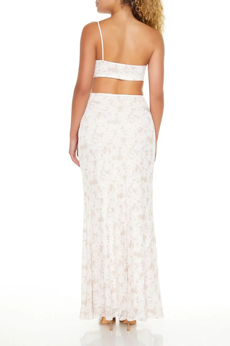 Floral Lace Cutout Maxi Dress - Image 4