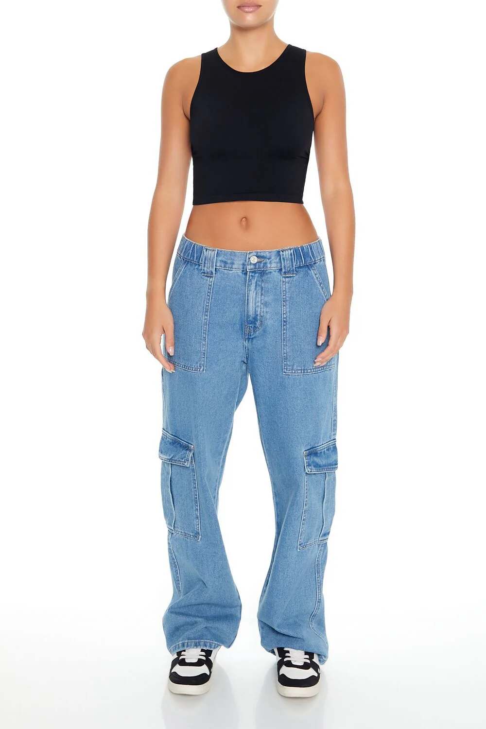 Cropped Cutout Tank Top - Image 2