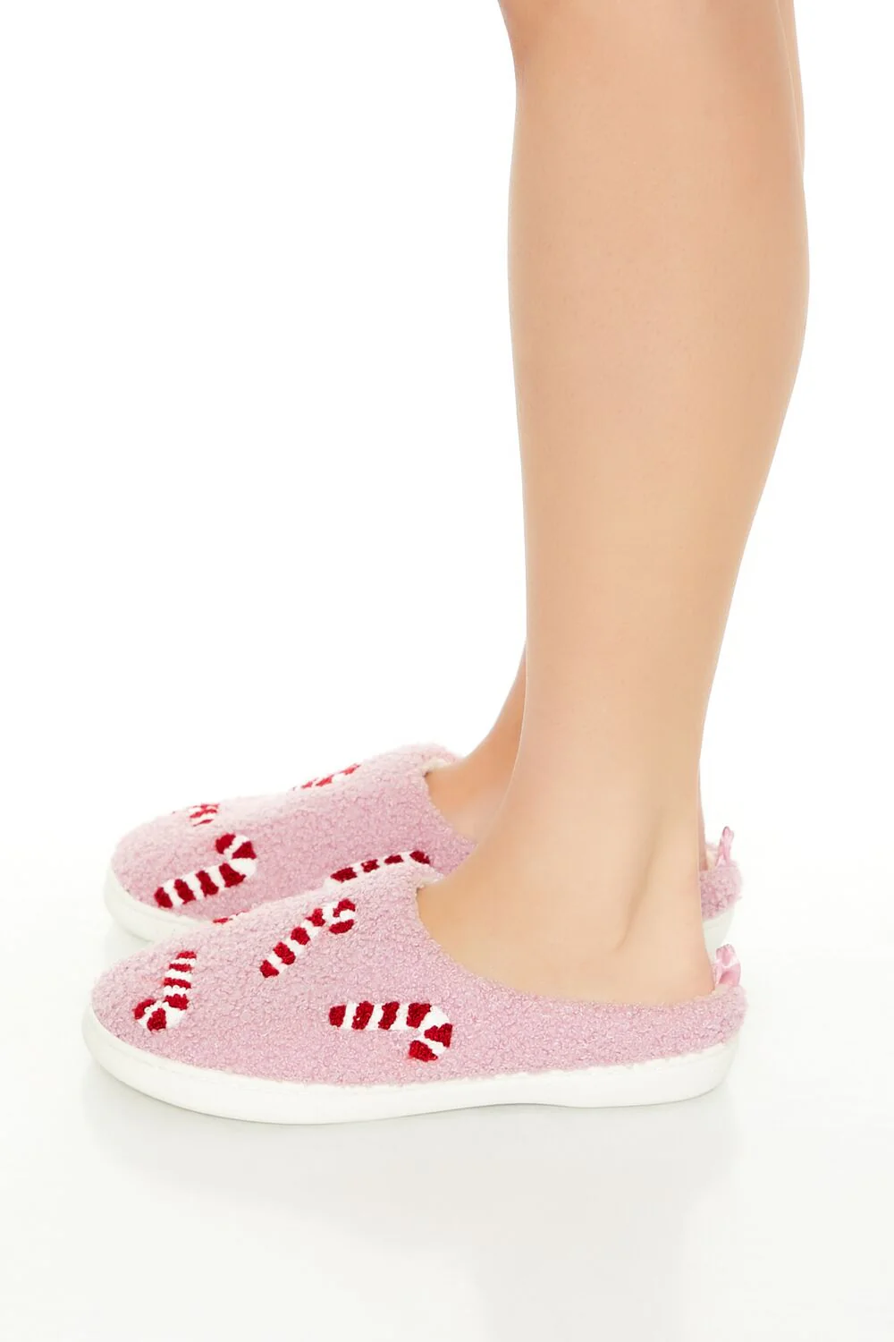 Plush Candy Cane House Slippers - Image 2
