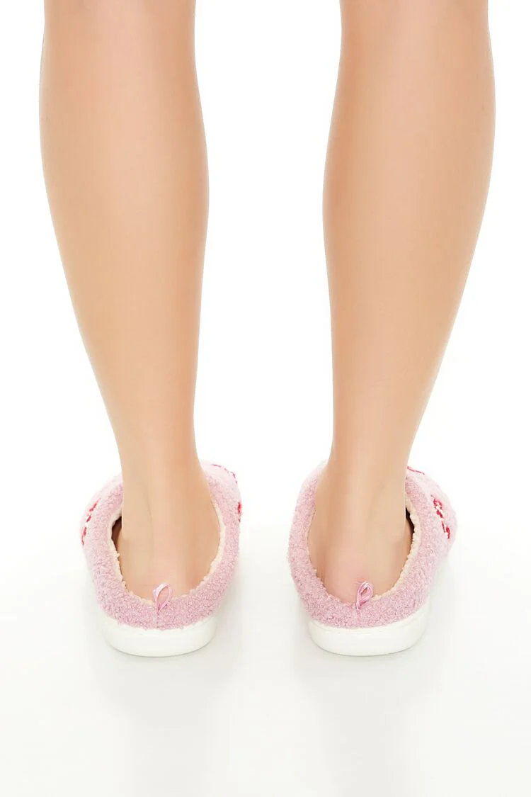 Plush Candy Cane House Slippers - Image 3