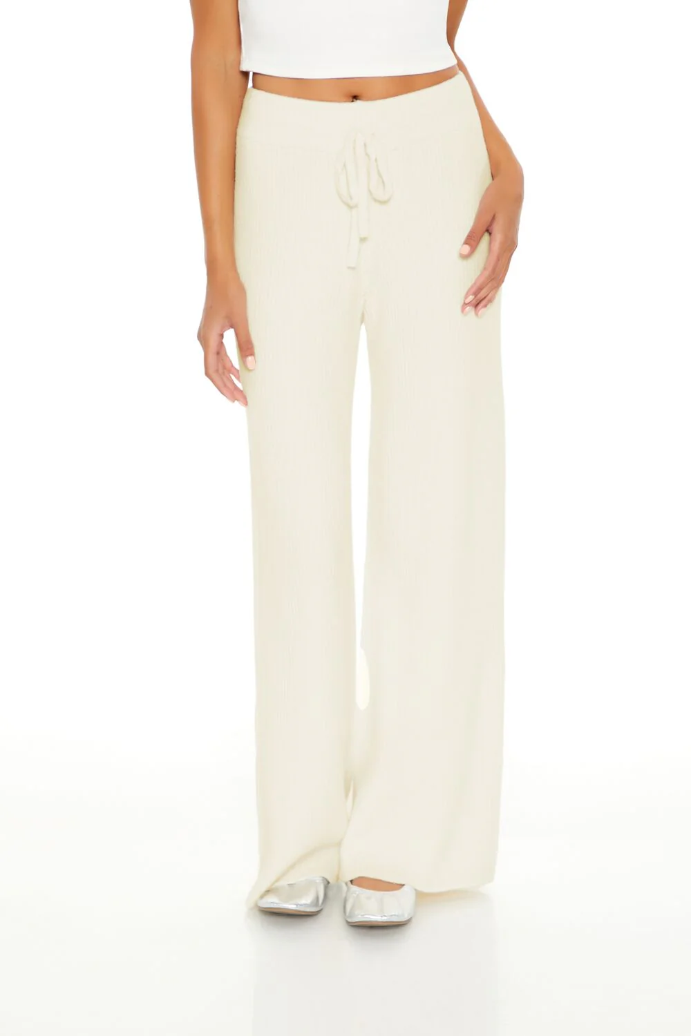 Sweater-Knit Wide-Leg Pants - Image 2