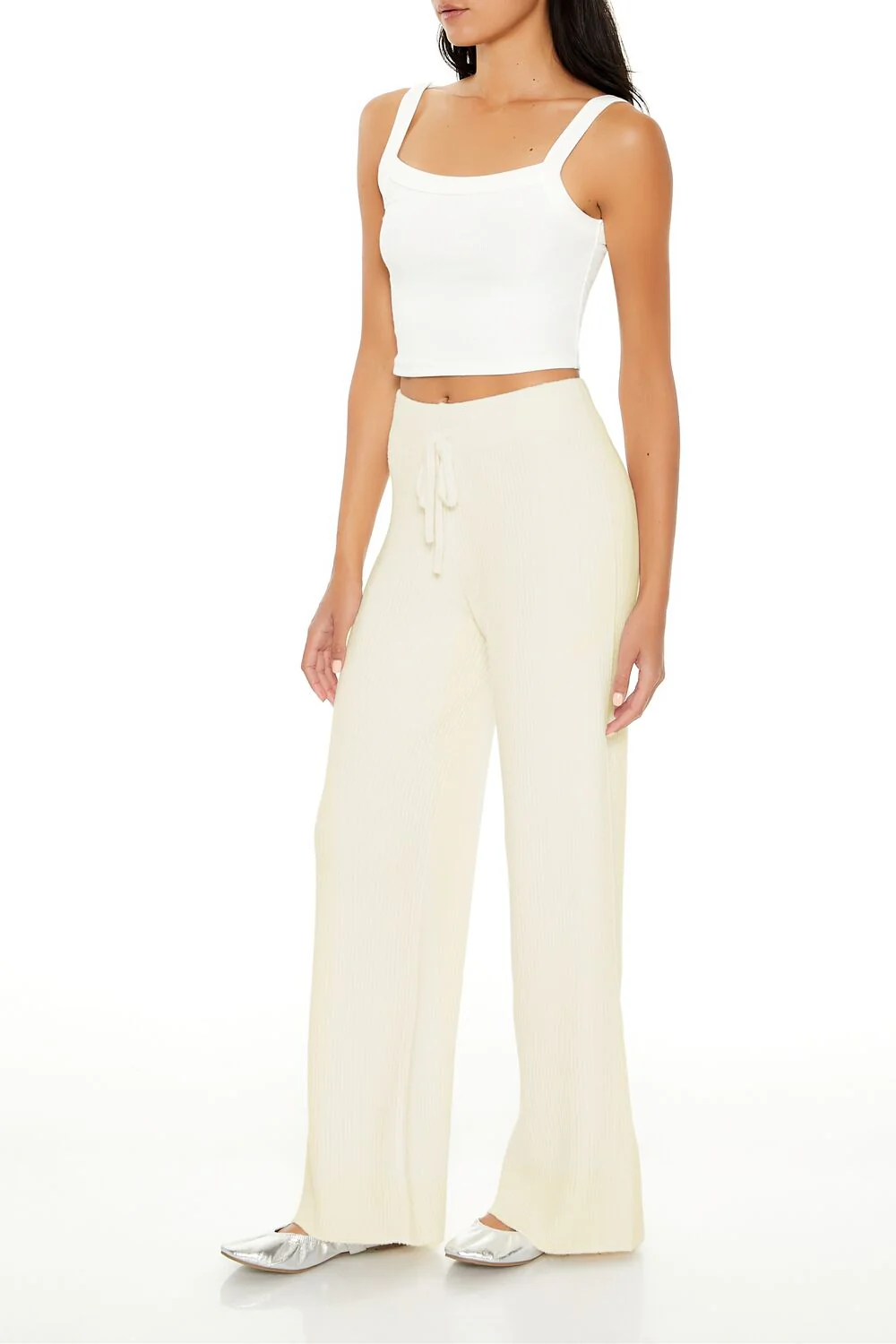 Sweater-Knit Wide-Leg Pants - Image 3