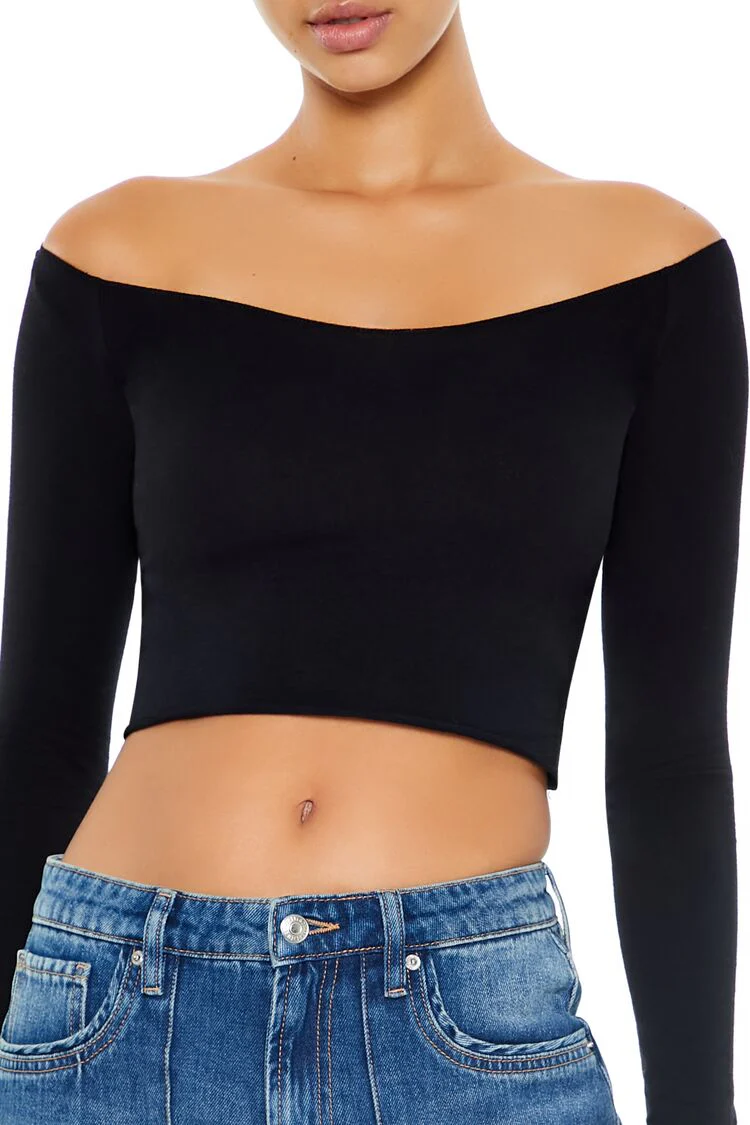 Off-the-Shoulder Crop Top - Image 3