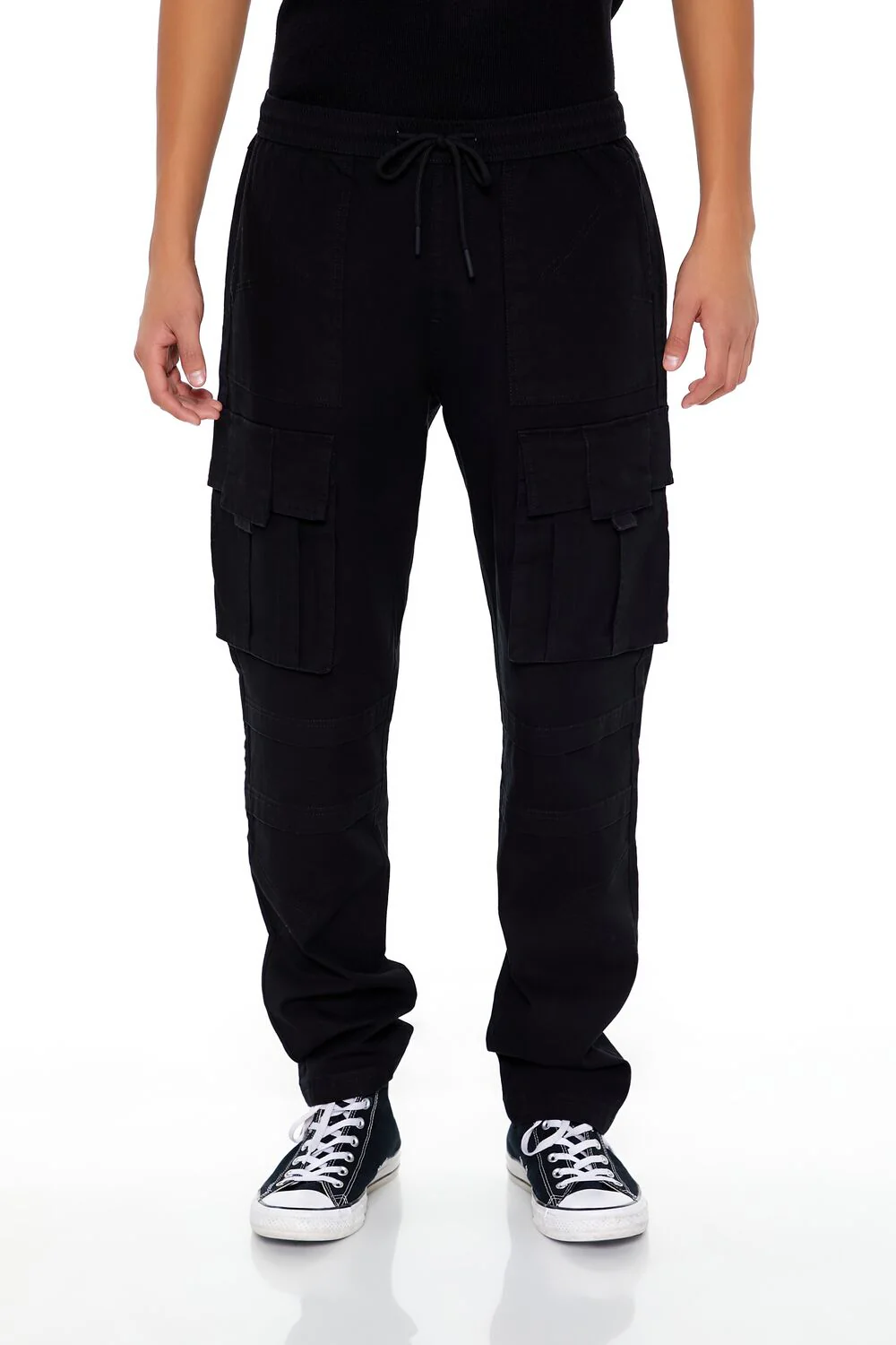 Slim-Fit Drawstring Cargo Pants - Image 2