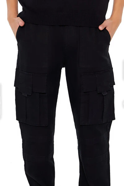 Slim-Fit Drawstring Cargo Pants - Image 5