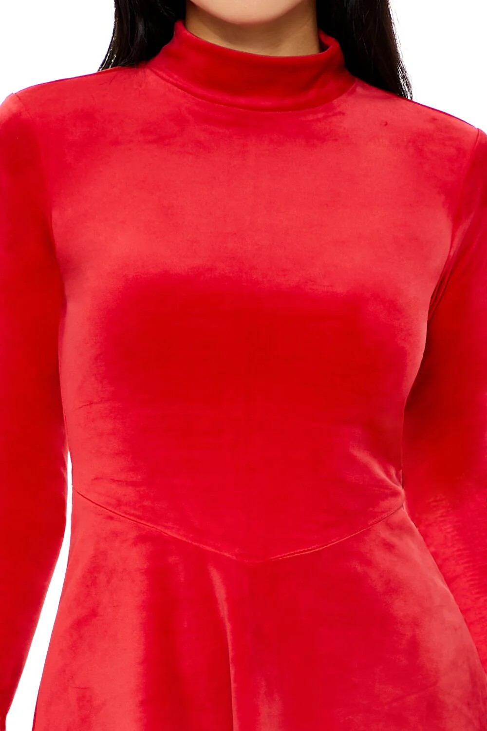 Velour Skater Mini Dress - Image 10