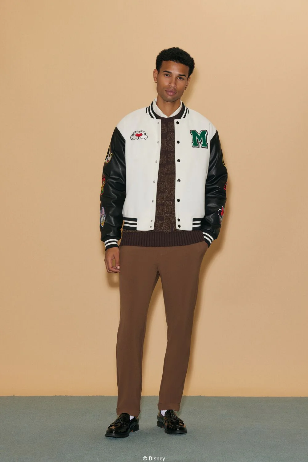 Unisex Disney Mickey & Friends Chenille Patch Varsity Jacket - Image 2