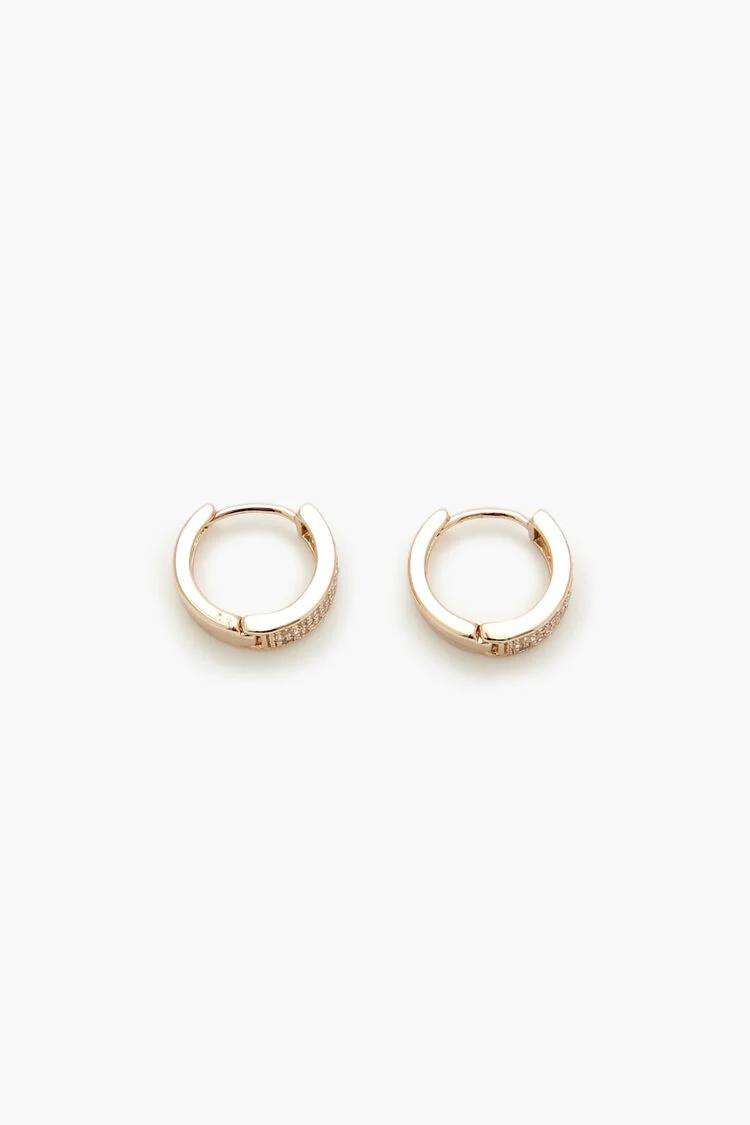 Rhinestone Hoop Earrings - Image 2