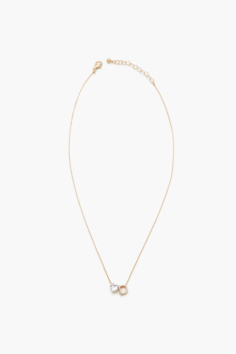 Faux Gem Initial Charm Necklace - Image 10