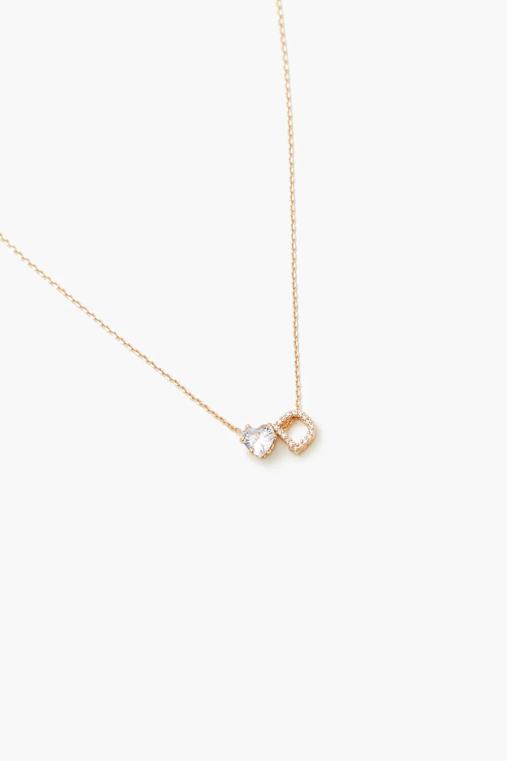Faux Gem Initial Charm Necklace - Image 11