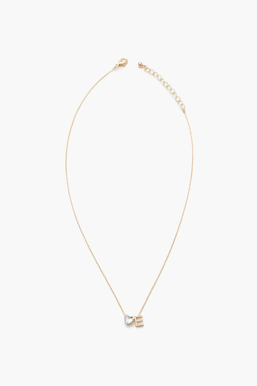 Faux Gem Initial Charm Necklace - Image 14