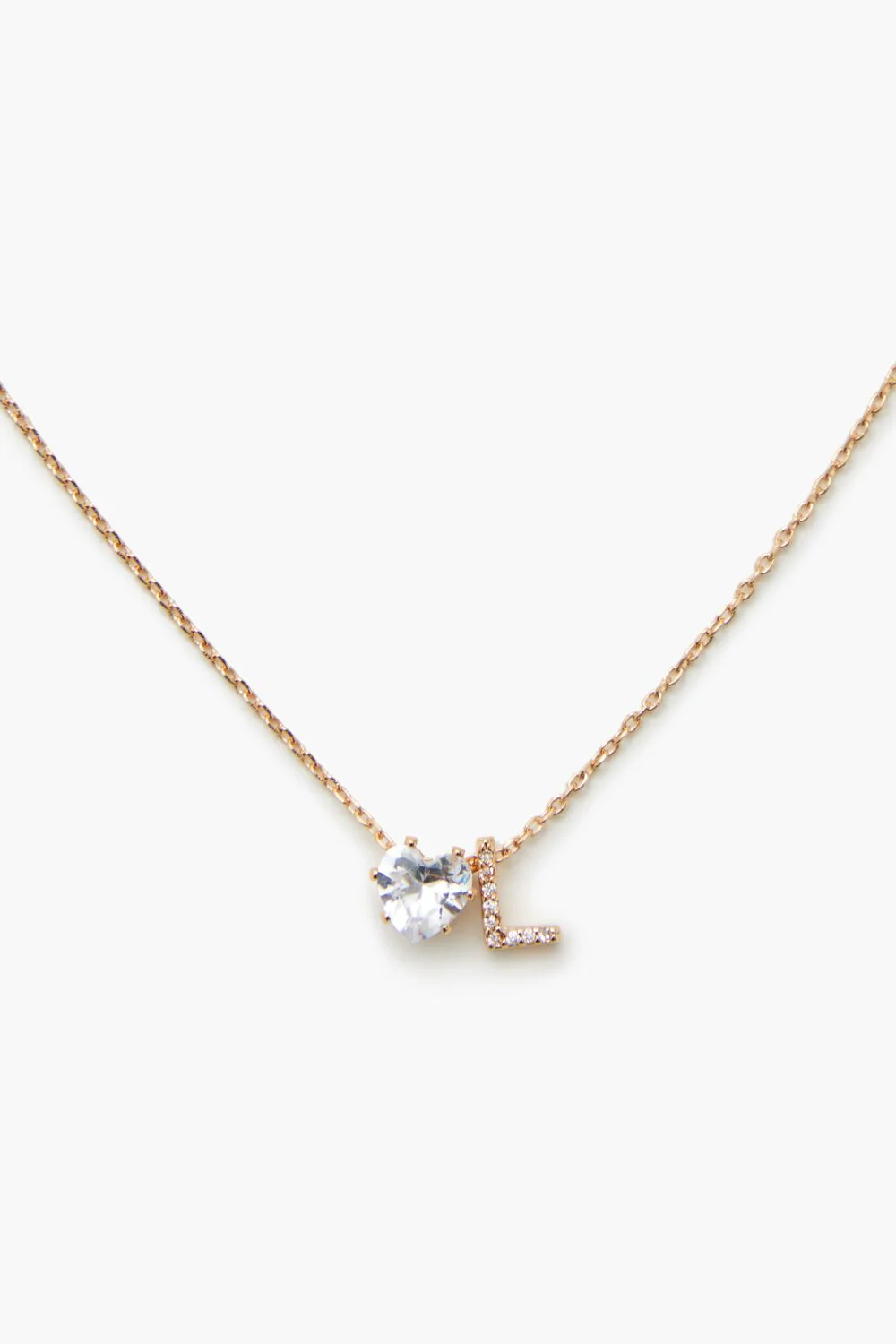 Faux Gem Initial Charm Necklace - Image 19