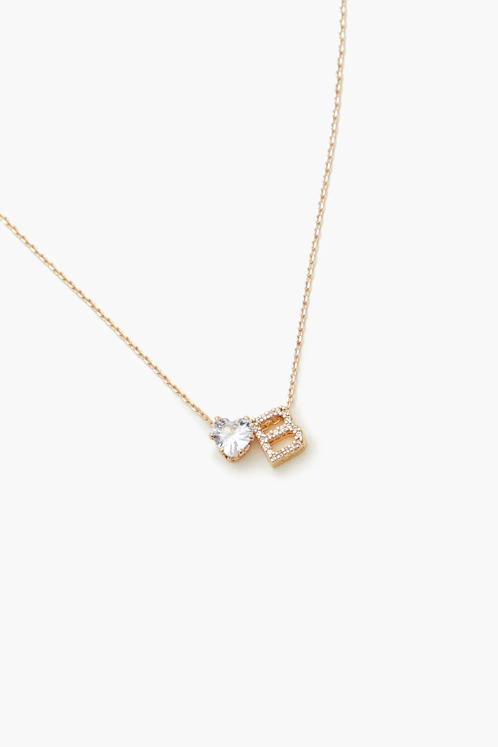 Faux Gem Initial Charm Necklace - Image 2