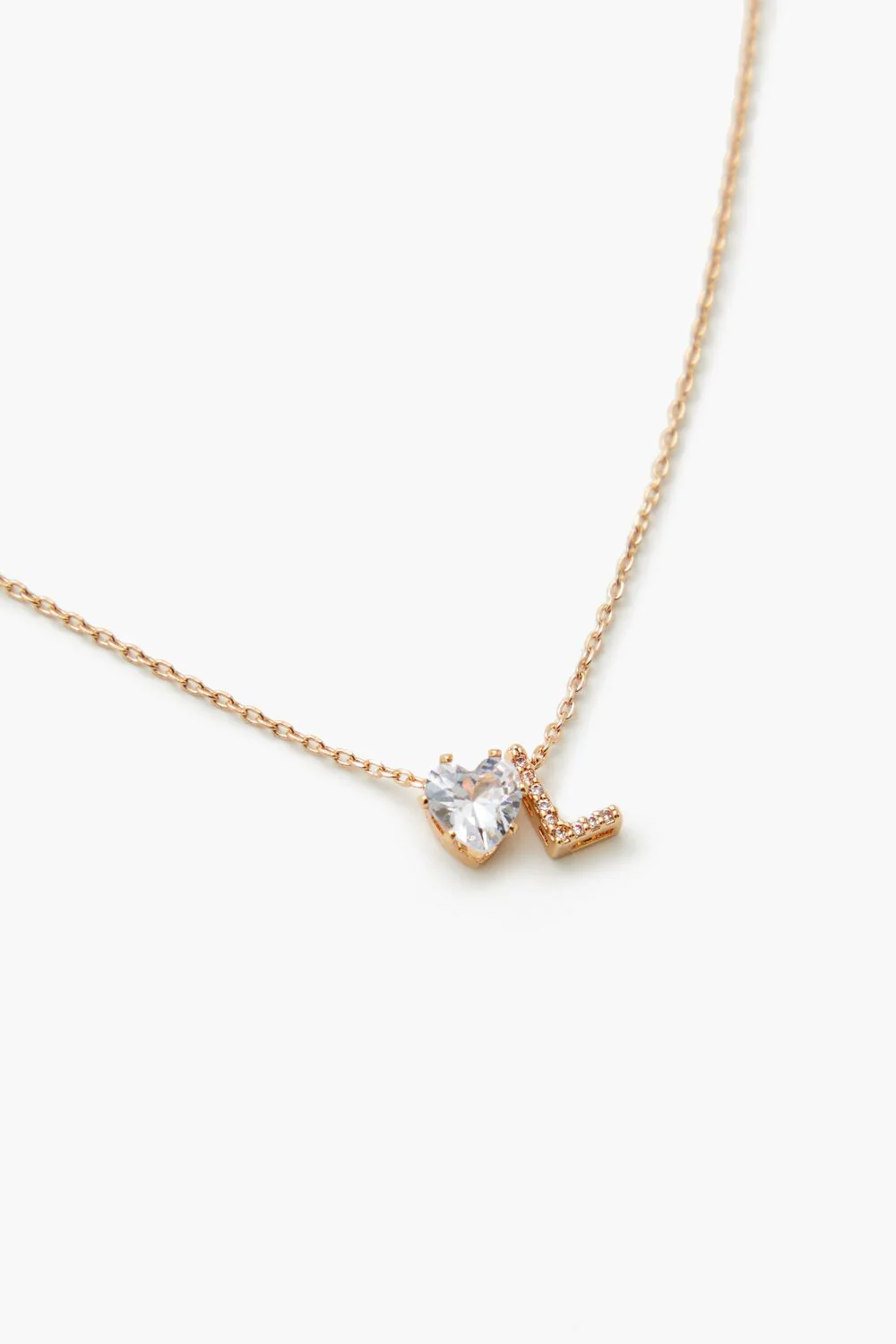 Faux Gem Initial Charm Necklace - Image 20