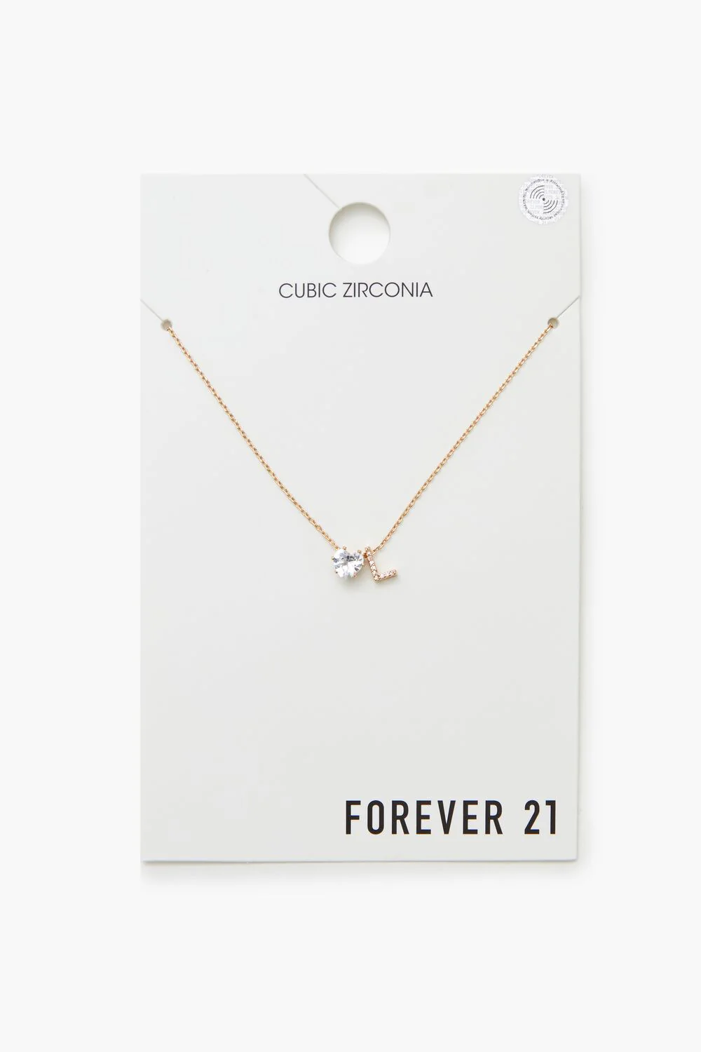 Faux Gem Initial Charm Necklace - Image 22