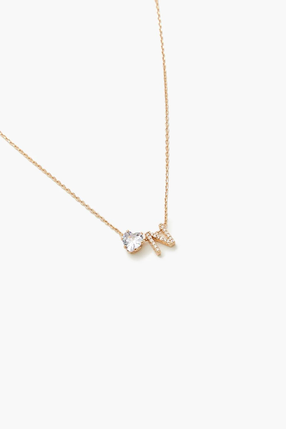 Faux Gem Initial Charm Necklace - Image 24