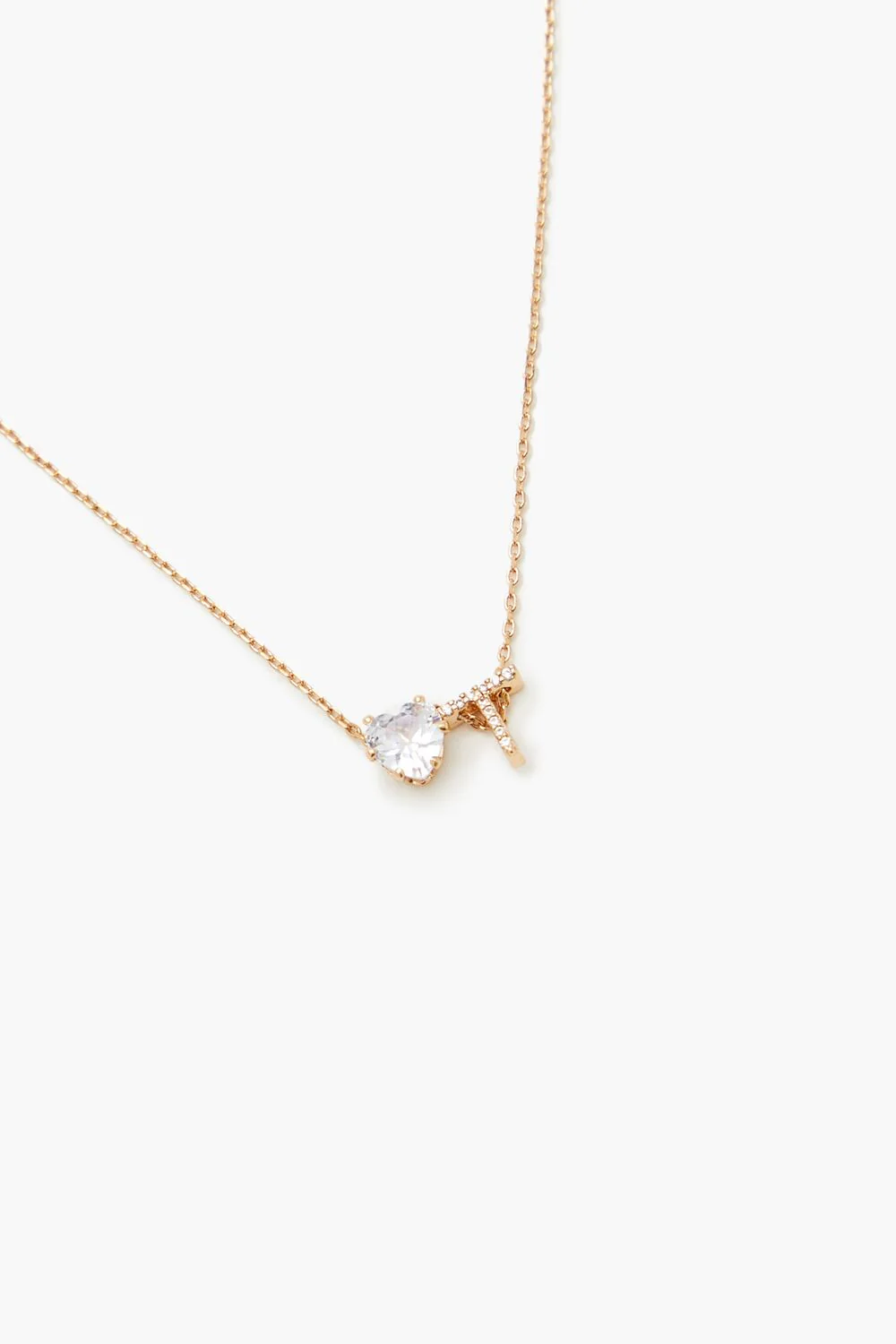 Faux Gem Initial Charm Necklace - Image 28