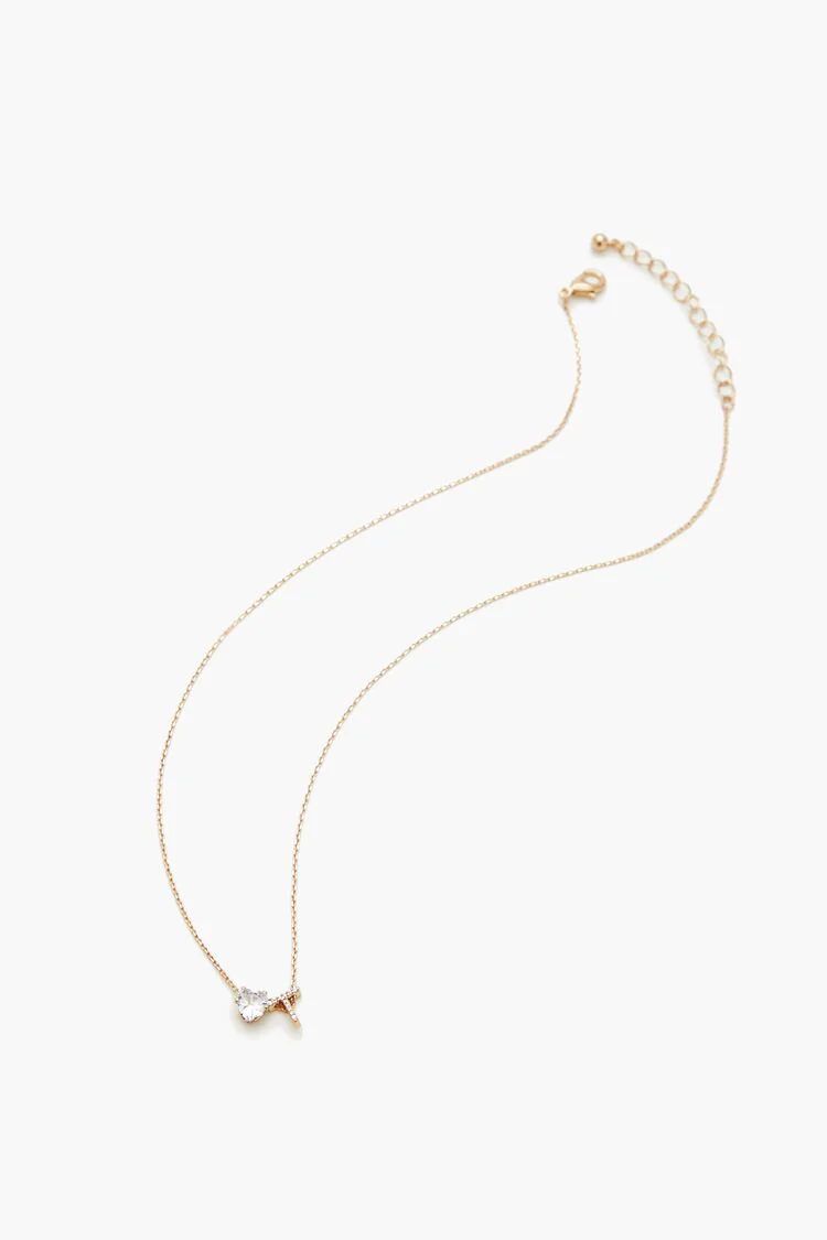 Faux Gem Initial Charm Necklace - Image 29