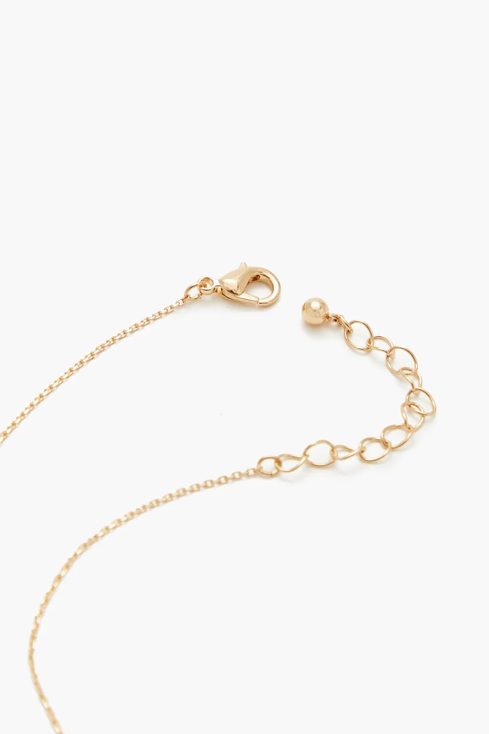 Faux Gem Initial Charm Necklace - Image 4