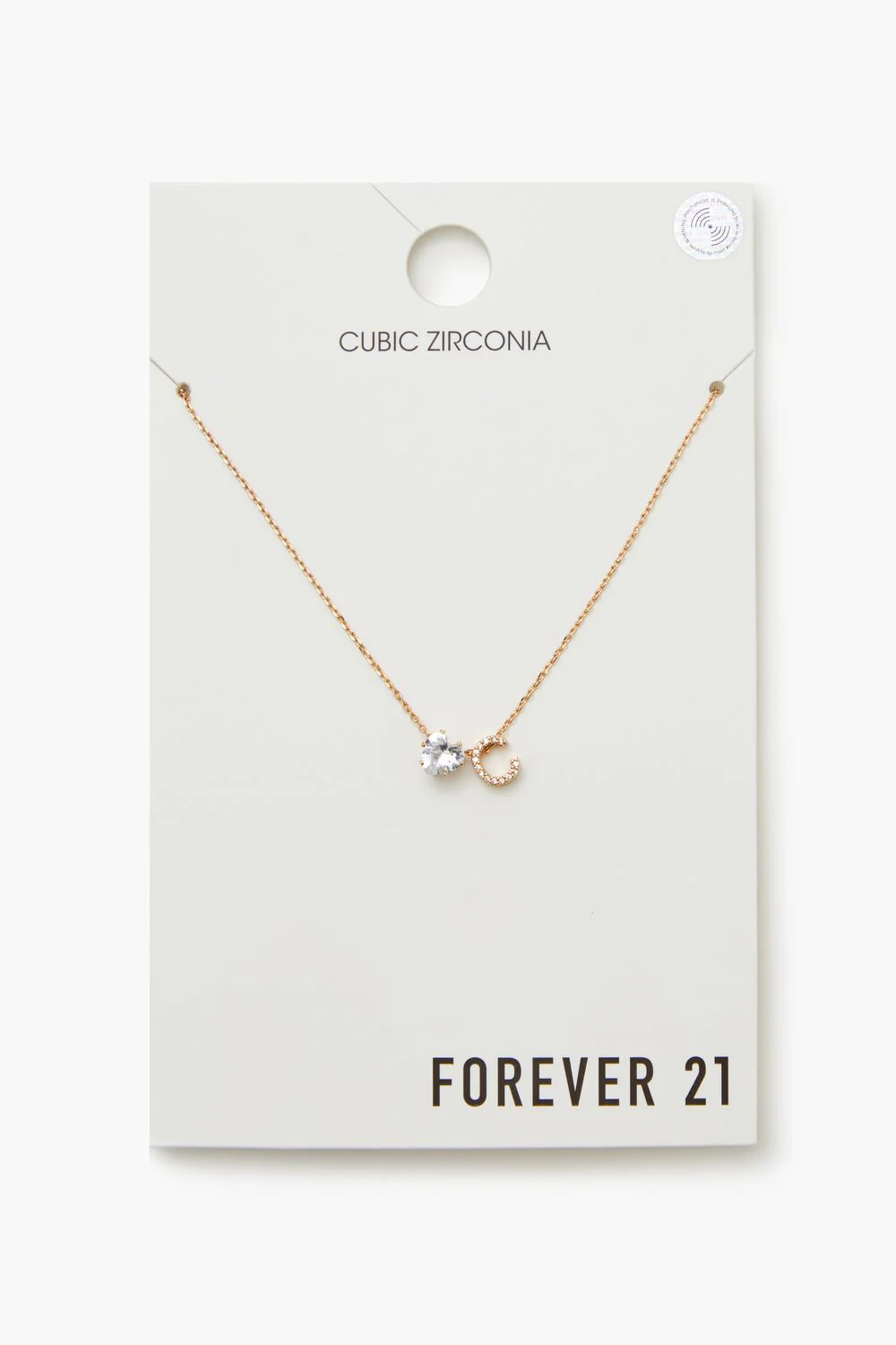 Faux Gem Initial Charm Necklace - Image 9