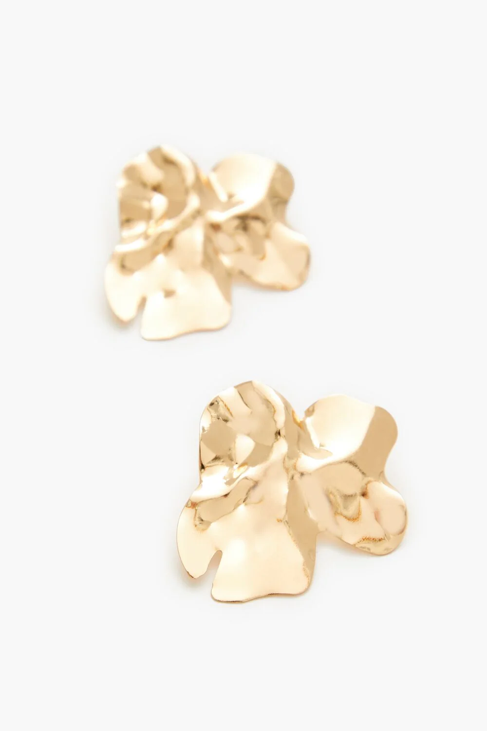 Hammered Abstract Drop Earrings - Image 2