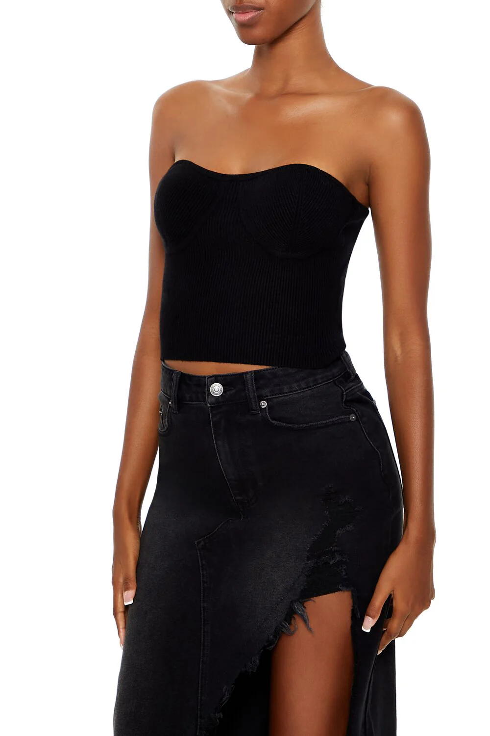 Sweater-Knit Tube Top - Image 4