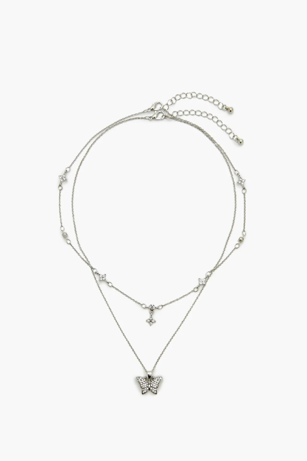 Layered Butterfly Necklace Set - Image 4
