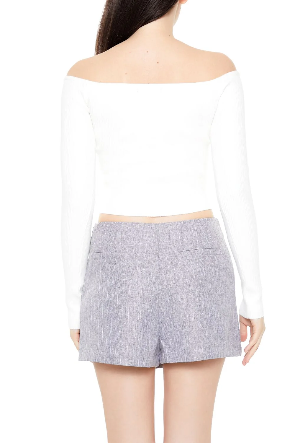 Cropped Off-the-Shoulder Sweater - Image 5