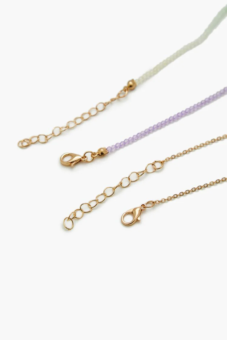 Butterfly & Bead Necklace Set - Image 3