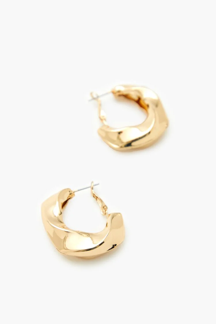 Twisted Hoop Earrings - Image 2