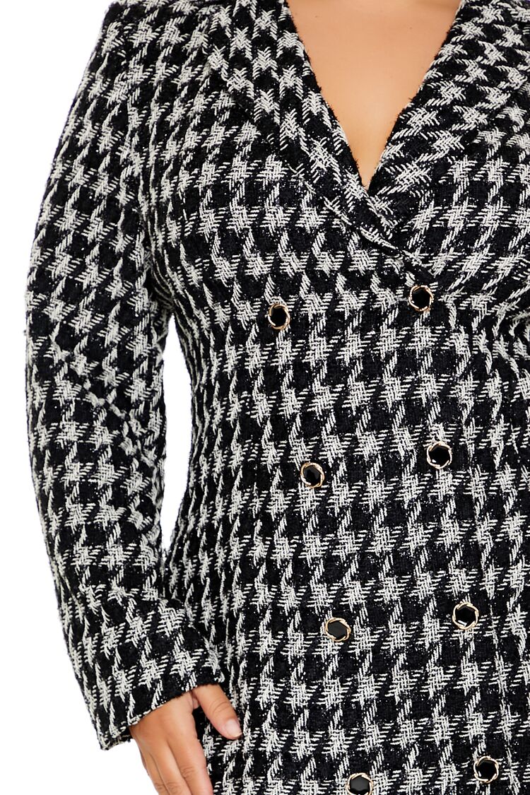 Plus Size Tweed Blazer Mini Dress - Image 5