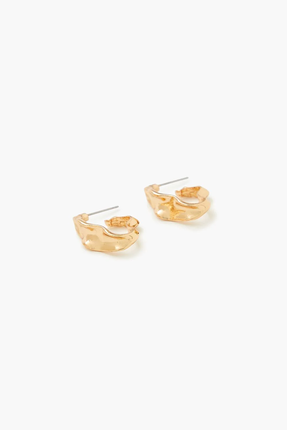 Hammered Hoop Earrings - Image 2