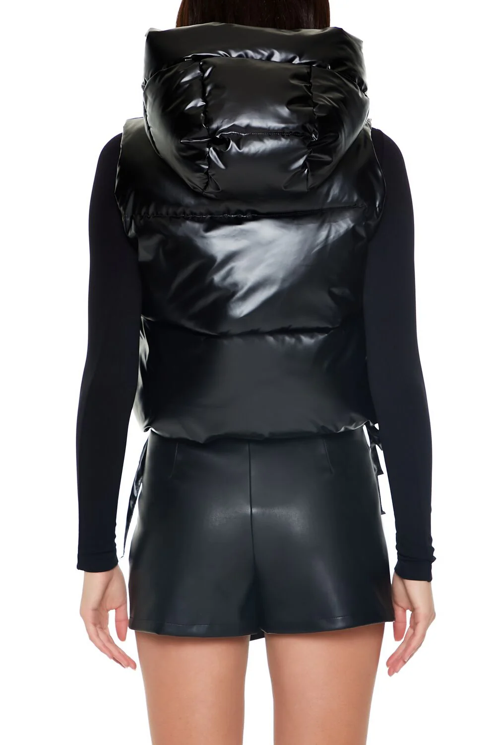Hooded Quilted Puffer Vest - Image 5