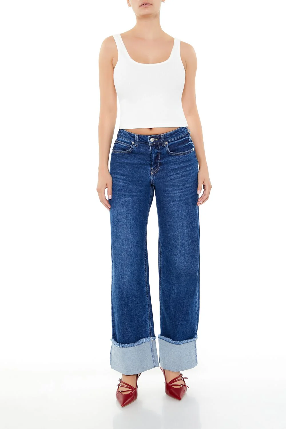 Ribbed Cropped Tank Top - Image 2
