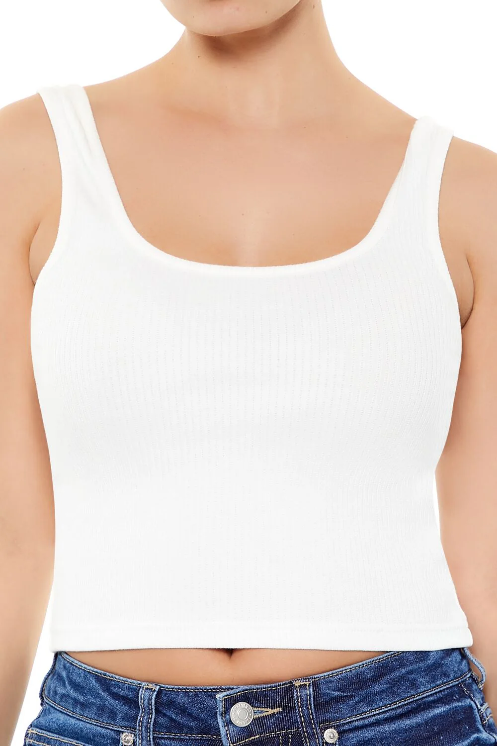 Ribbed Cropped Tank Top - Image 3