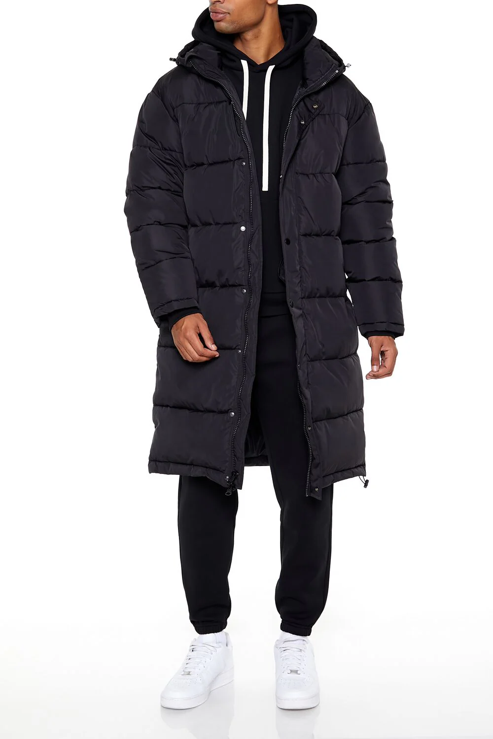 Hooded Longline Puffer Jacket - Image 2