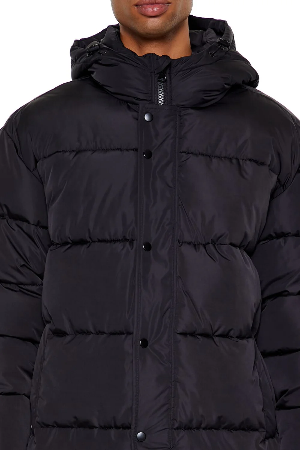Hooded Longline Puffer Jacket - Image 3