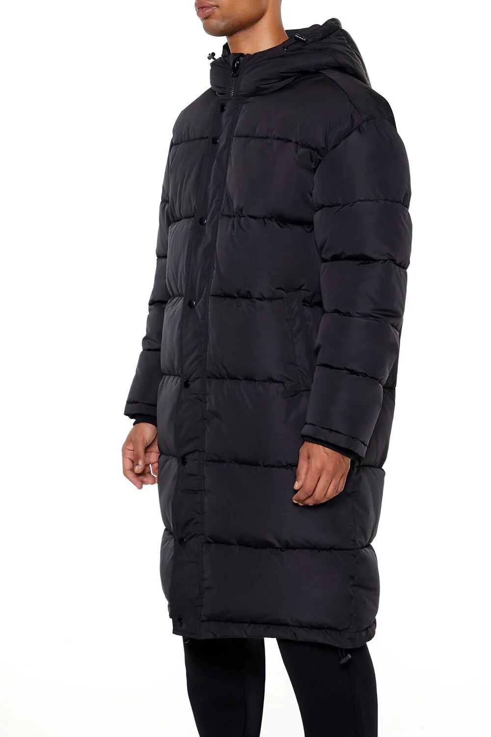 Hooded Longline Puffer Jacket - Image 4