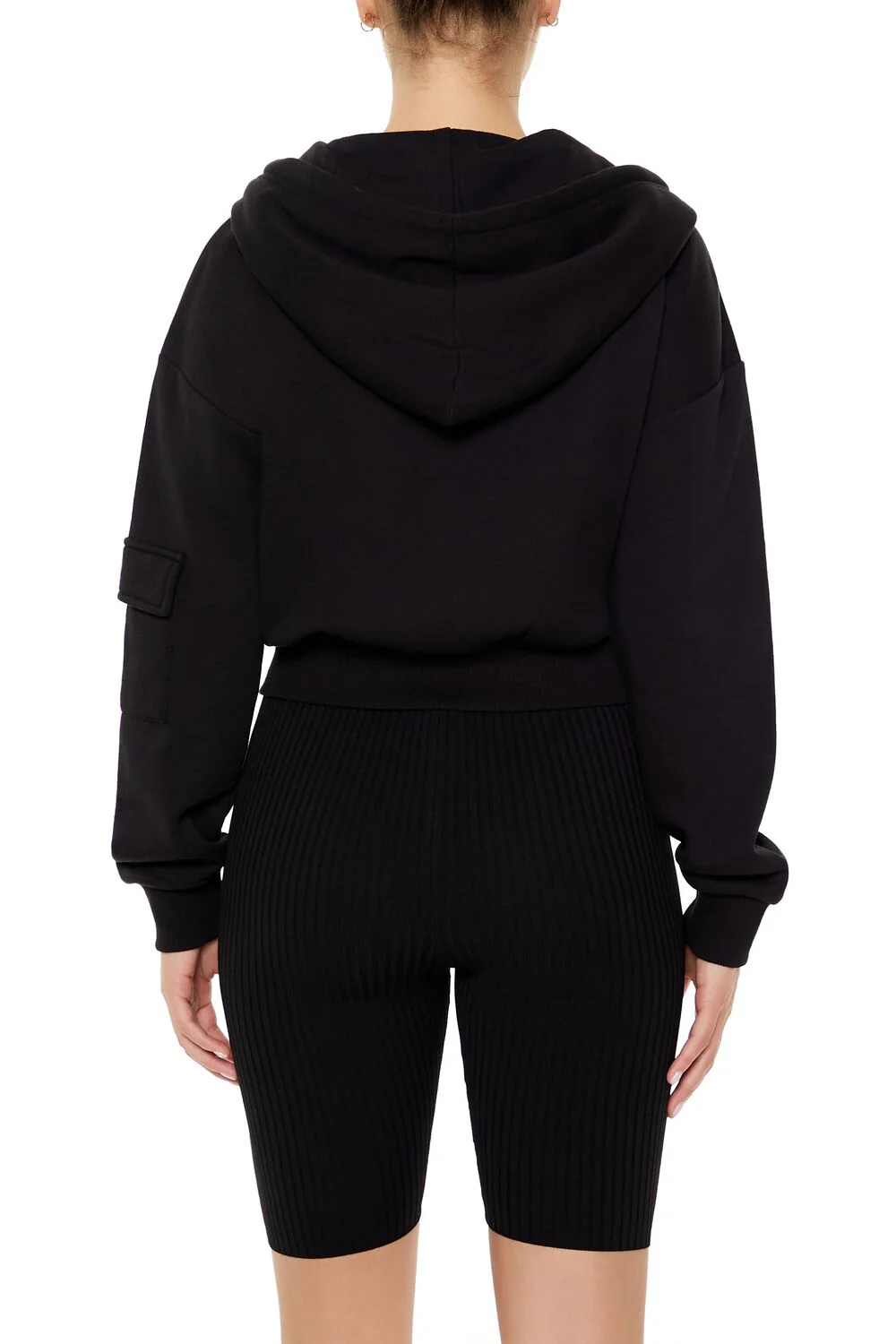 Cropped Cargo Zip-Up Hoodie - Image 5