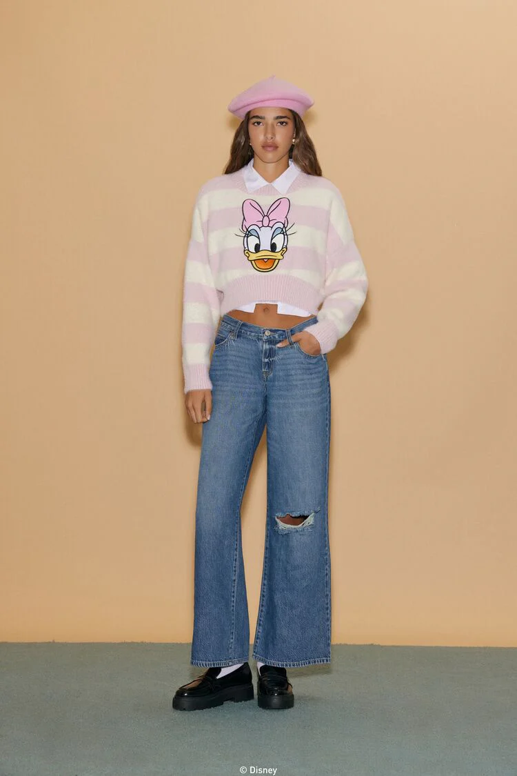 Disney Daisy Duck Cropped Sweater - Image 2