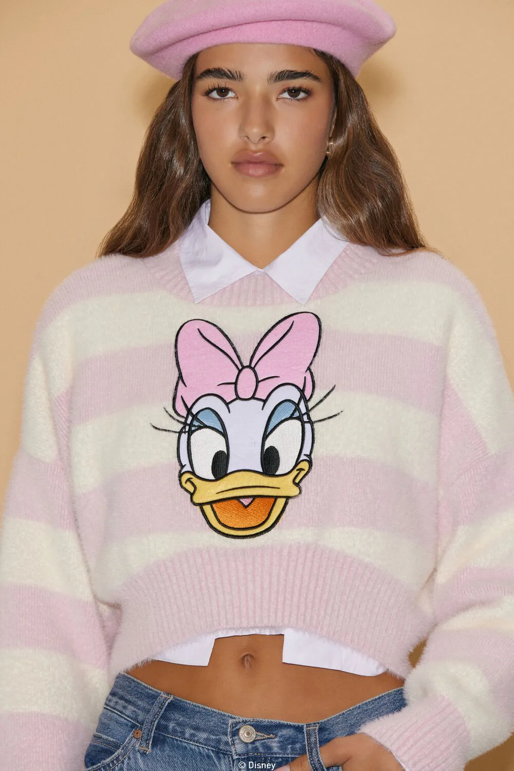 Disney Daisy Duck Cropped Sweater - Image 3