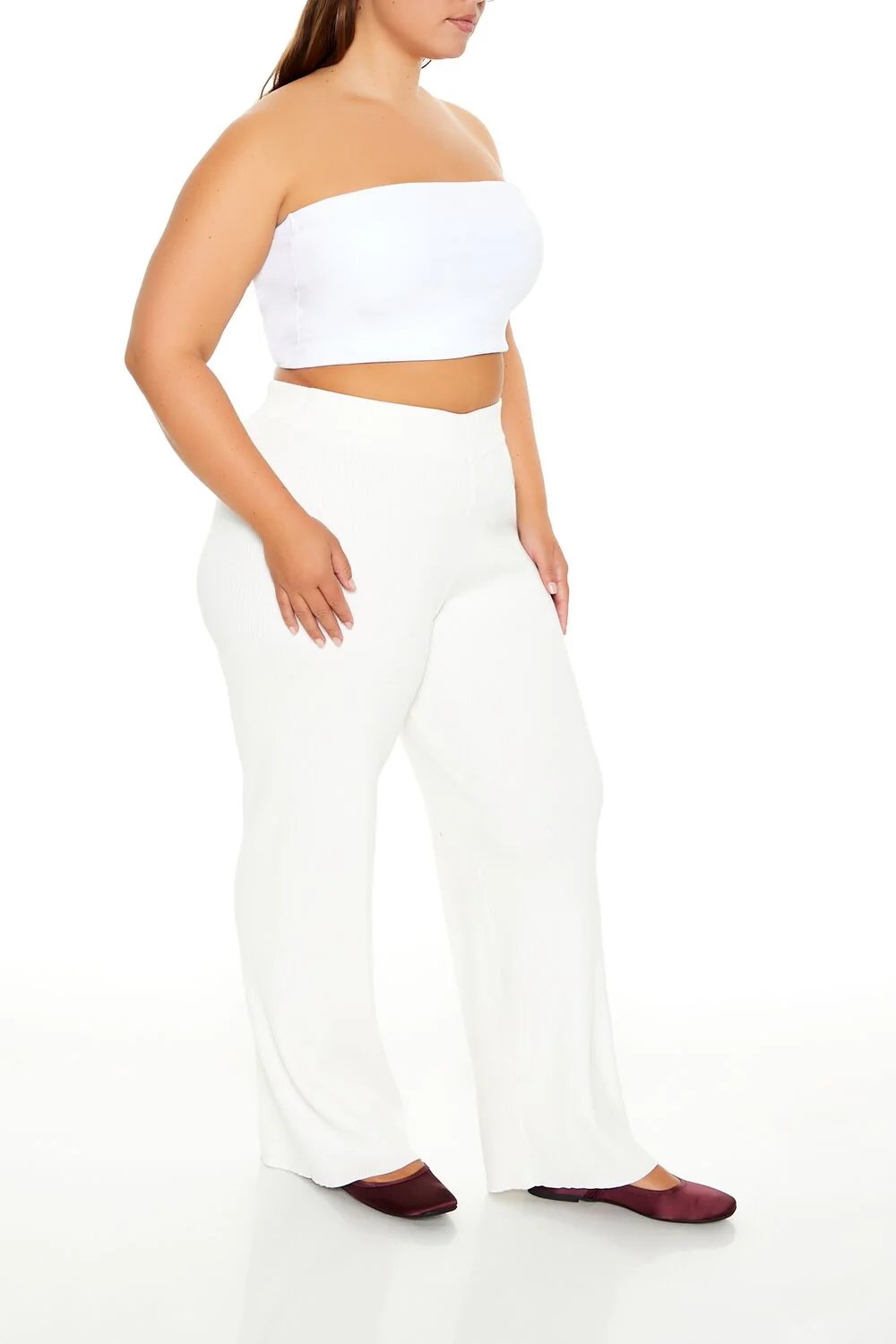 Plus Size Sweater-Knit Wide-Leg Pants - Image 3