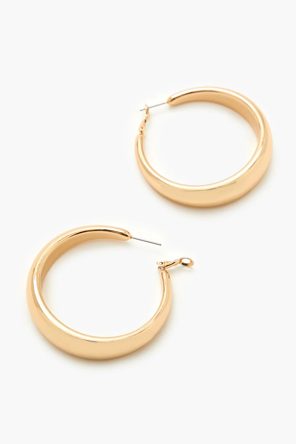 Smooth Omega Hoop Earrings - Image 3
