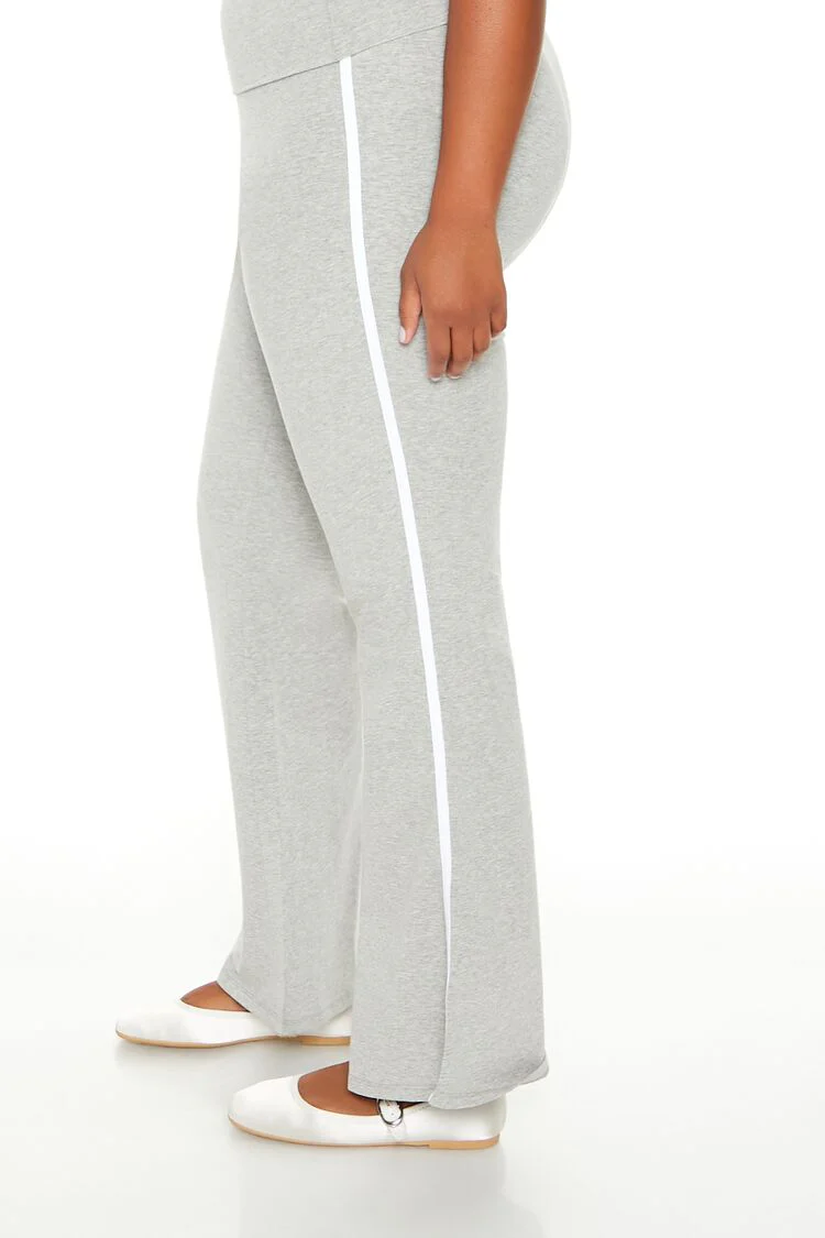 Plus Size Two-Tone Flare Leggings - Image 5
